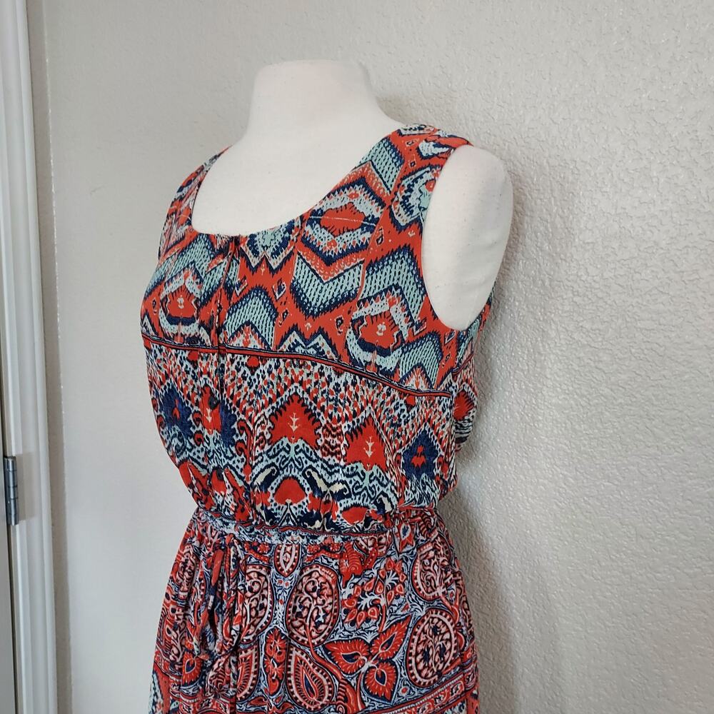 EnFocus Studio Orange Paisley Maxi Dress Size 10 - Picture 9 of 14